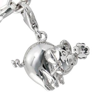 Einh�nger Charm Gl�cksschwein 925 Sterling Silber Gl�cksbringer