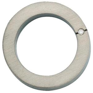 Anh�nger rund Titan mattiert 1 Diamant Brillant 0,03 ct.