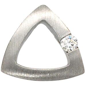 Anh�nger 950 Platin mattiert 1 Diamant Brillant 0,08ct. Platinanh�nger