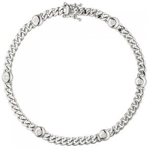 Armband 585 Gold Weigold 6 Diamanten Brillanten 0,30ct. 19 cm