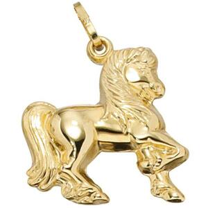 Kinder Anhnger Pferd 333 Gold Gelbgold Pferdeanhnger