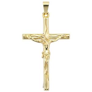 Anh�nger Kreuz 585 Gold Gelbgold Kreuz Anh�nger Goldkreuz