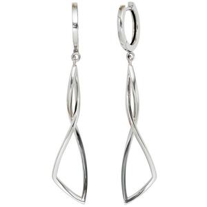 Creolen 585 Wei�gold 54,6 mm hoch Ohrringe Goldcreolen Ohrh�nger