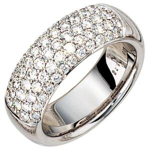 Damen Ring 585 Weigold 62 Diamanten 1,22 ct. (Gre: 58)