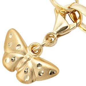 Einh�nger Charm Schmetterling 333 Gold Gelbgold mattiert