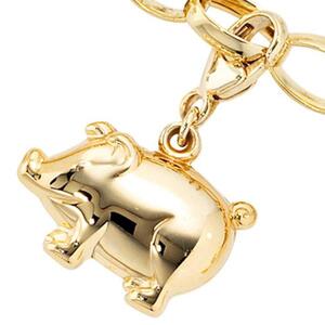 Einh�nger Charm Schweinchen Schwein 333 Gelbgold Gl�cksbringer