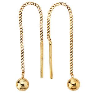 Durchzieh-Ohrh�nger 333 Gold Gelbgold Ohrringe zum Durchziehen