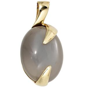 Anh�nger oval 585 Gelbgold 1 Mondstein Gold Anh�nger