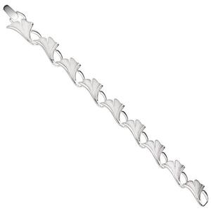 Armband Ginko Ginkgo 925 Sterling Silber mattiert 19 cm - 12 mm