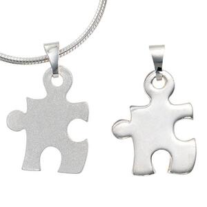 Anh�nger Partner Anh�nger 2-teilig 925 Sterling Silber mattiert