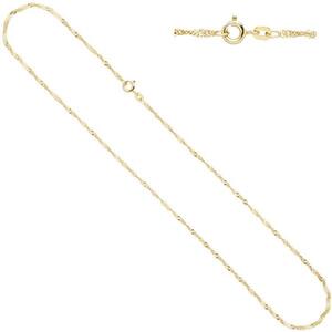 Singapurkette 585 Gelbgold 1,8 mm 50 cm Gold Kette HalsketteFederring
