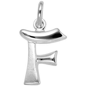 Anhnger Buchstabe F 925 Sterling Silber matt Buchstabenanhnger