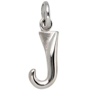 Anh�nger Buchstabe J 925 Sterling Silber matt Buchstabenanh�nger