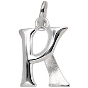 Anhnger Buchstabe K 925 Sterling Silber matt Buchstabenanhnger