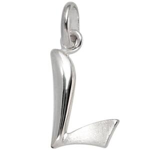 Anh�nger Buchstabe L 925 Sterling Silber matt Buchstabenanh�nger
