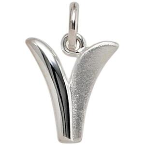 Anh�nger Buchstabe V 925 Sterling Silber matt Buchstabenanh�nger