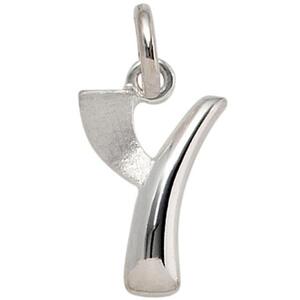 Anh�nger Buchstabe Y 925 Sterling Silber matt Buchstabenanh�nger