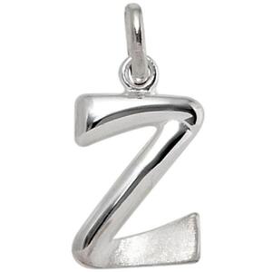 Anhnger Buchstabe Z 925 Sterling Silber matt Buchstabenanhnger