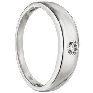 Kinder Taufring 925 Sterling Silber rhodiniert 1 Zirkonia Taufanh�nger