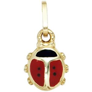 Kinder Anhnger Marienkfer rot 333 Gold Gelbgold Kinderanhnger