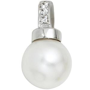 Anh�nger 925 Sterling Silber rhodiniert 3 Zirkonia