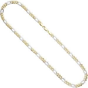 Figaro Collier 333 Gelbgold Weigold kombiniert 50 cm - 5,7 mm