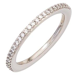 Damen Ring aus 585 Weigold 26 Diamanten 0,21ct. (Gre: 52)
