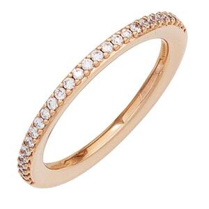 Damen Ring 585 Gold Rotgold 26 Diamanten Diamantring (Gr��e: 54)