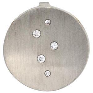 Anhnger 950 Platin mattiert 5 Diamanten Brillanten 0,05ct.