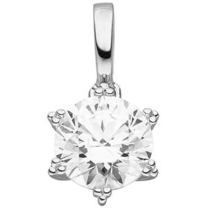 Anh�nger 333 Gold Wei�gold 1 Zirkonia