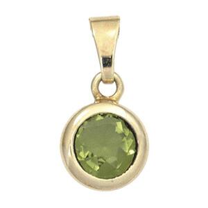 Anh�nger 585 Gold Gelbgold 1 Peridot gr�n