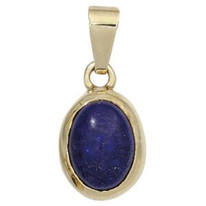 Anh�nger 585 Gold Gelbgold 1 Lapislazuli blau