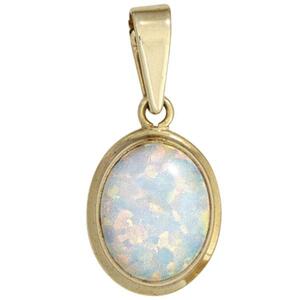 Anh�nger 333 Gelbgold 1 Opal