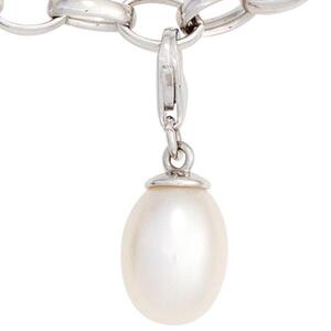 Einh�nger Charm 925 Sterling Silber rhodiniert 1 S��wasser Perle