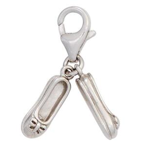 Einh�nger Charm Ballerinas 925 Sterling Silber rhodiniert