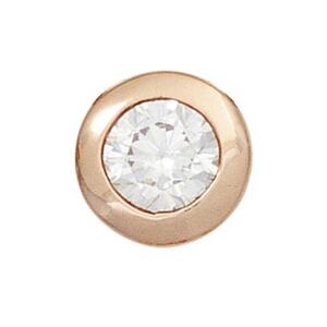 Anhnger rund 925 Sterling Silber rotvergoldet 1 Zirkonia