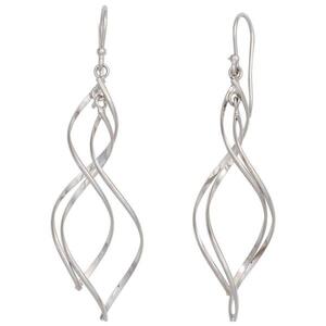 Ohrh�nger 925 Sterling Silber rhodiniert 62,4 mm hoch