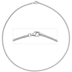 Halsreif 925 Sterling Silber rhodiniert 1,8 mm 45 cm Karabiner