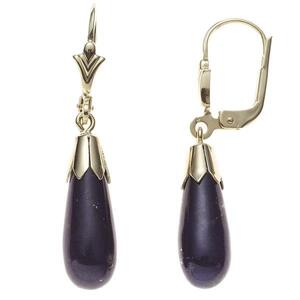 Boutons 333 Gold Gelbgold 2 Lapislazuli Ohrringe Ohrh�nger
