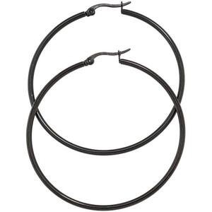 Creolen rund Edelstahl schwarz beschichtet 54,4 mm Ohrringe