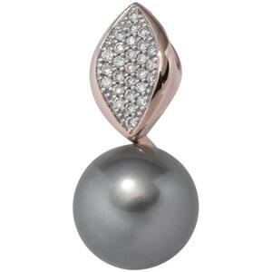 Anh�nger 585 Rotgold 27 Diamanten Brillanten 1 Tahiti Perle