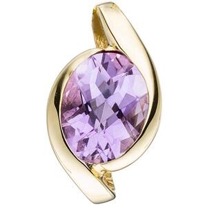 Anh�nger 333 Gold Gelbgold 1 Amethyst lila violett Gold-Anh�nger