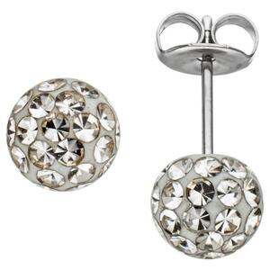 Ohrstecker Kugel Edelstahl mit SWAROVSKI� ELEMENTS 6,2 mm