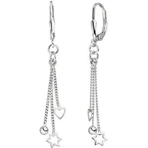 Ohrh�nger Herz Stern Kugel 925 Sterling Silber Ohrringe Silberohrringe