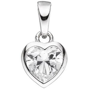 Kinder Anh�nger Herz 925 Sterling Silber 1 Zirkonia Herzanh�nger