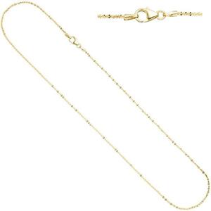 Criss-Cross Kette 333 Gelbgold 1,3 mm 42 cm Goldkette Karabiner