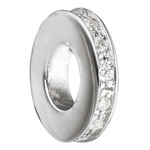 Anh�nger 925 Sterling Silber rhodiniert mit Zirkonia rundum