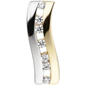 Anh�nger 333 Gold Gelbgold bicolor mit Zirkonia Goldanh�nger