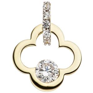 Anh�nger 333 Gold Gelbgold 6 Zirkonia Goldanh�nger