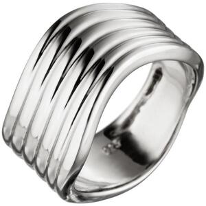 Damen Ring, breit 925 Sterling Silber, rhodiniert (Gr��e: 54)